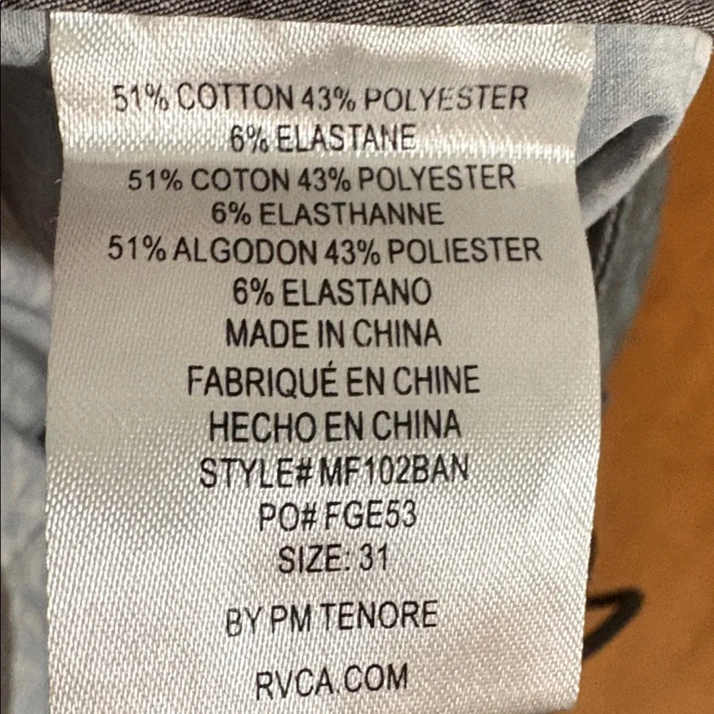 RVCA Men's Patterned Board Swim Shorts Size 31